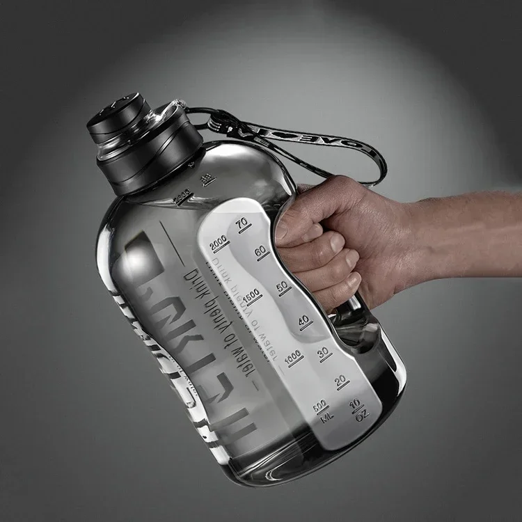 

2.7L/1.7L Outdoor Water Bottle Time Scale 1700ml 2700ml Gulp Water New 2024 Botella De Agua 2 Litros Drinking Tomatodo