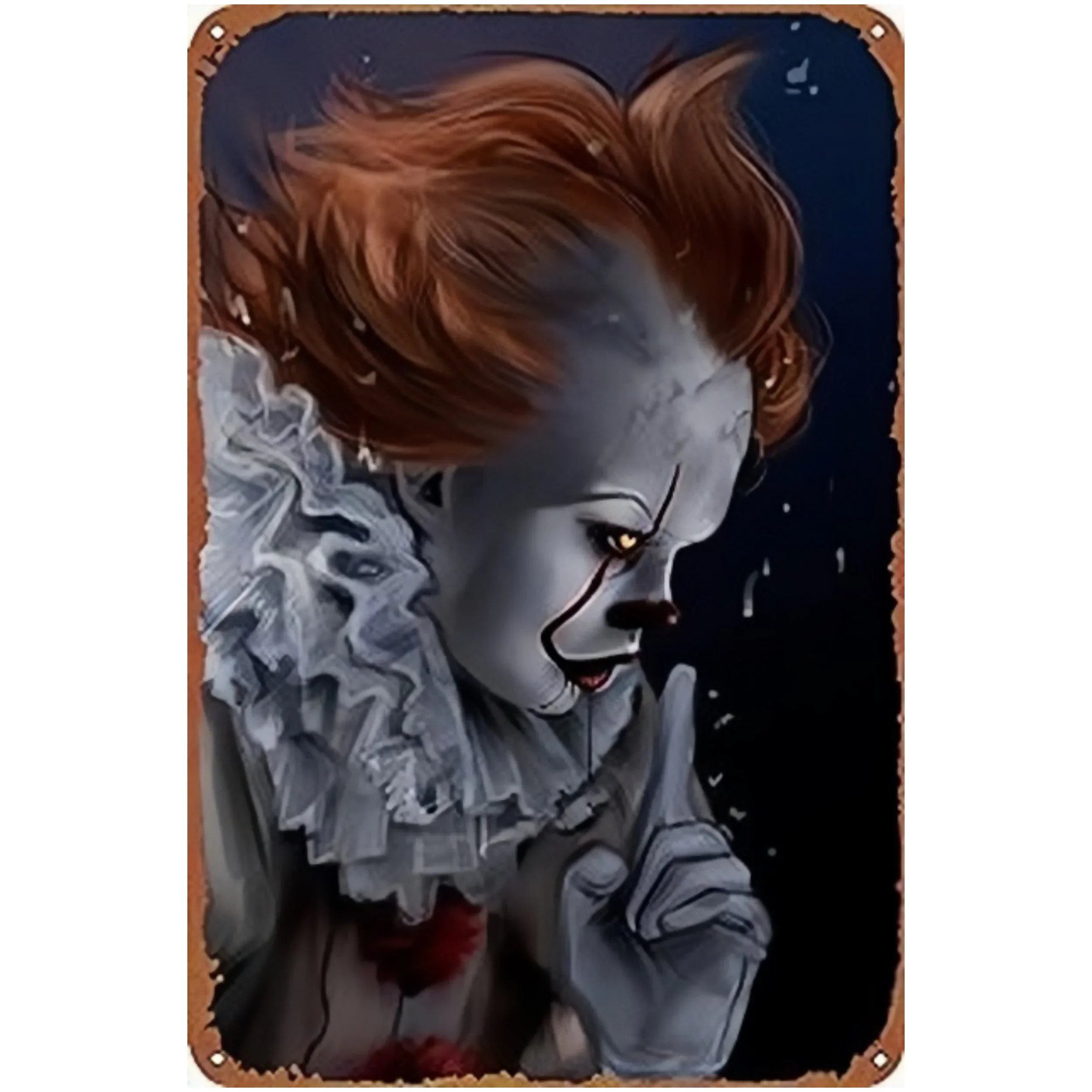 Vintage Metal Sign Pennywise Vs Pennywise IT Horror Icons Tin Sign for Home Bar Garage Decor Gifts home decor posters view 4