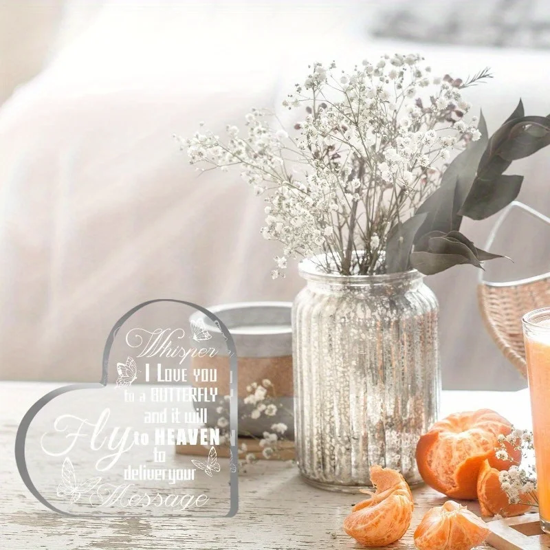 Мемориальное сердце «Бабочка Шепот» — подарок сочувствия с помощью фотографической утилиты для потери любимого ребенка