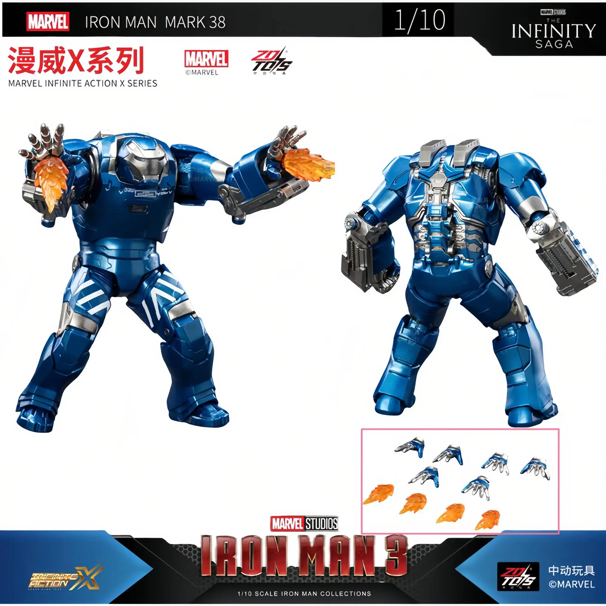 Original ZDDTS 1/10 Ratio 22CM The Avengers Iron Man Mrak 38 Igor  Action Figure Garage Kit Toys Boy's Gift