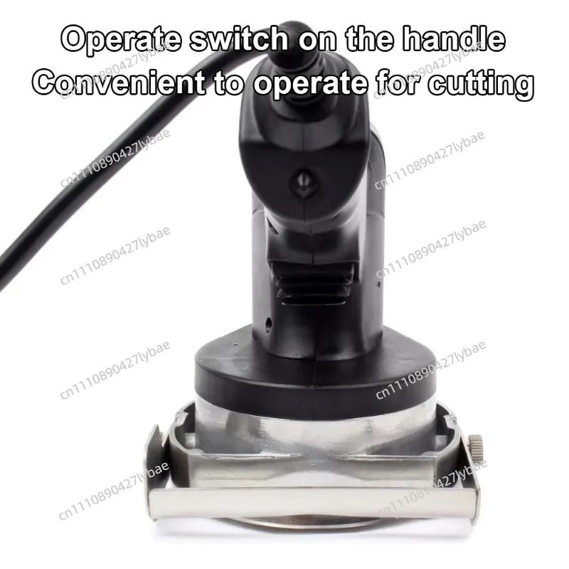 Electric Shawarma Knife Professional Turkish Kebab Slicer Stainless Steel Gyro Cutter Doner Meat Round Toothed Toothed 2 Blades
