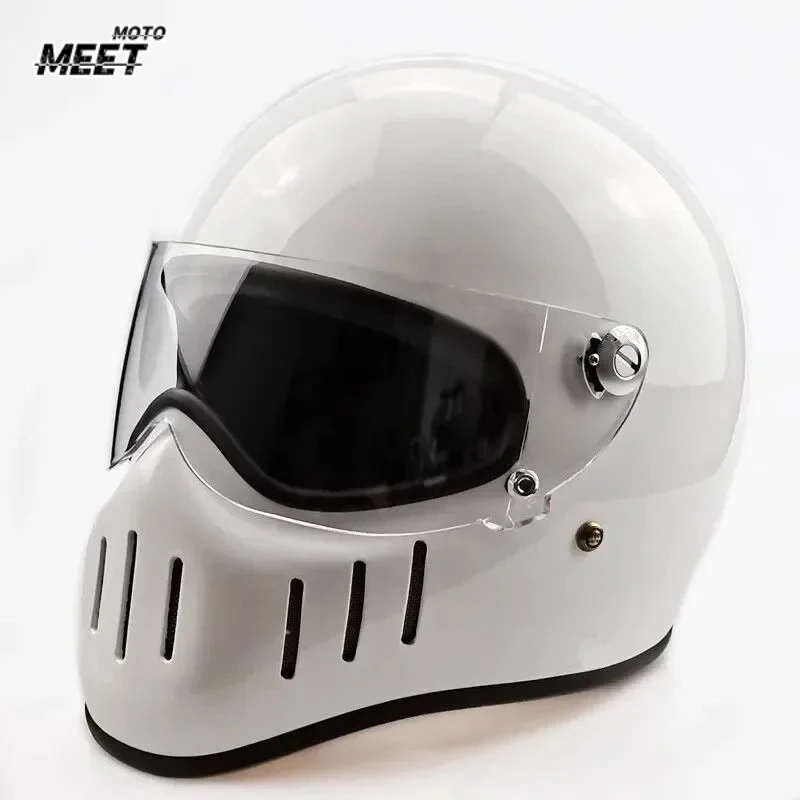 

Высокопрочный стеклопластиковый шлем в японском классическом ретро-стиле, для мотоциклов Harley и круизеров (моторикшлет каск)