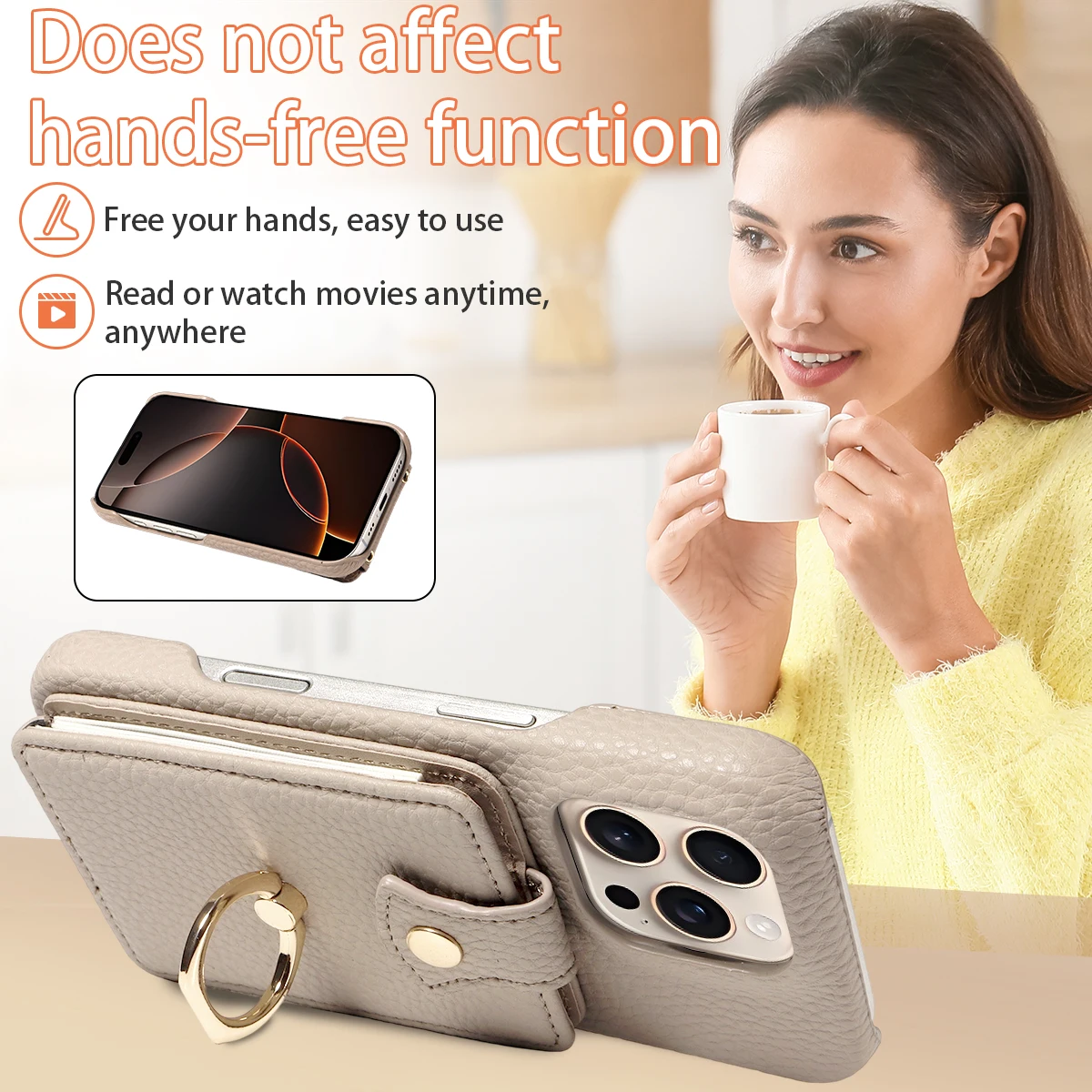 حافظة لهاتف سامسونج جالاكسي S25ultra S24 S23 S22 S21 S20 Ultra Plus FE Note 20 PU حافظة هاتف جلدية مع فتحات بطاقة حلقية حافظة مضادة للسقوط