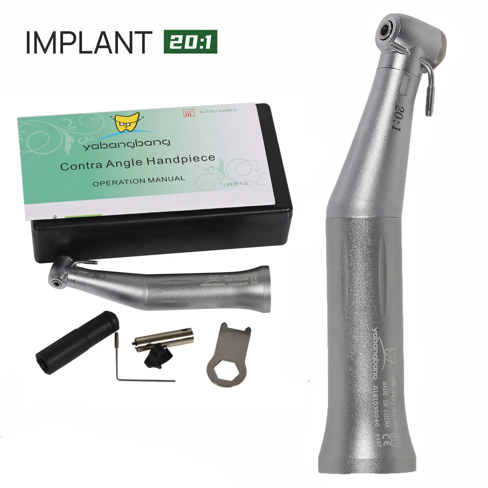 

NSK MAX Dental 20:1 Reduction Implant Surgical Contra Angle Handpiece Push Button SG20