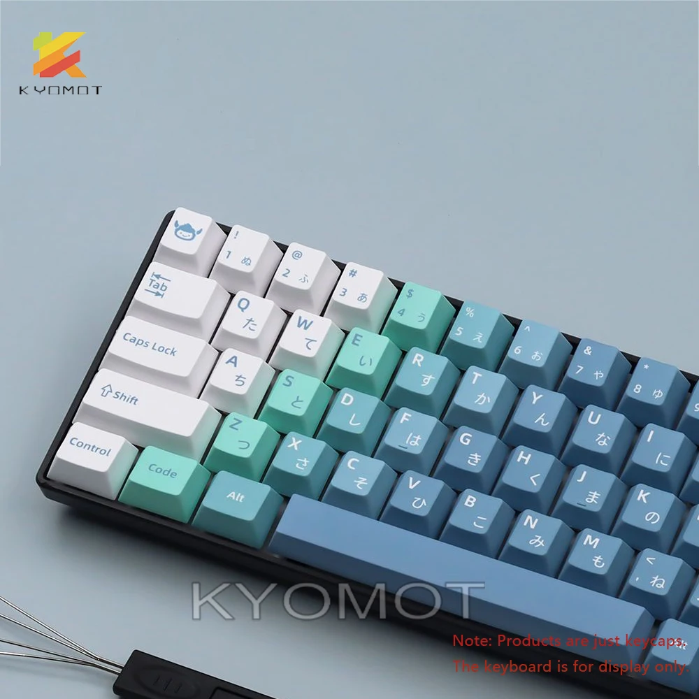 

KYOMOT GMK Ice Yeti Keycaps PBT Dye-Sub Profile Cherry 149 Keys Keycap for MX Switch DIY Layout Ducky Game Mechanical Keyboard