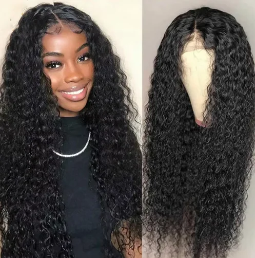 New wig for women African curls fashion in parting long curly hair corn perm synthetic high temperature silk wig head cover