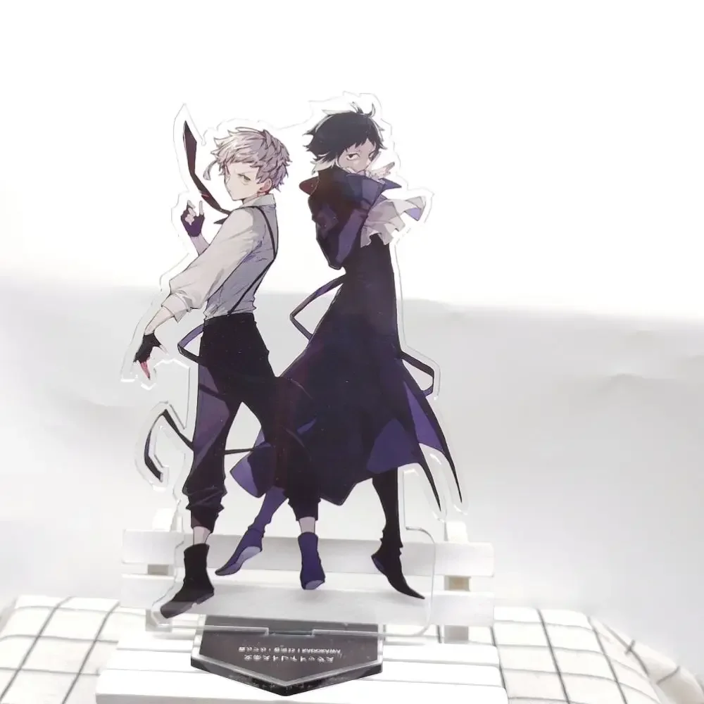 Anime Bungou Stray Dogs Acrylic Stand Action Figure 10th Anniversary Double Black Nakajima Atsushi Cp Model Plate Toy Gift