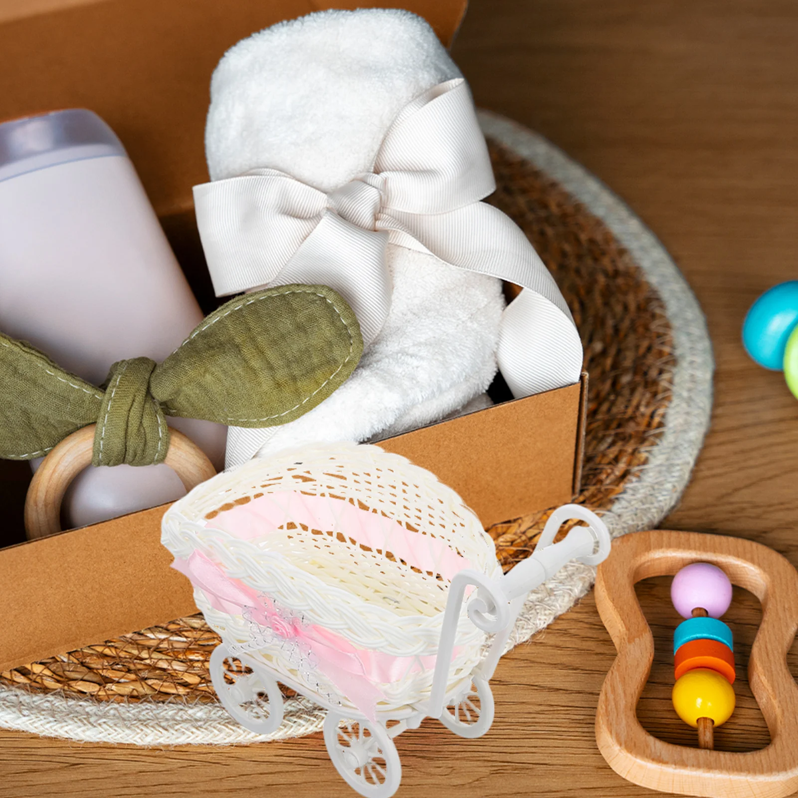 

2pcs Serving Storage ganizer Baby Shower Wedding Party Wedding Flower Basket Decorations Favors Basket Gifts