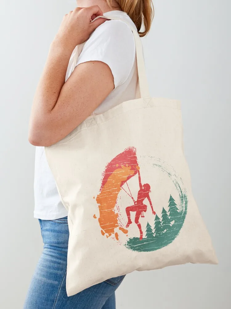 Climber, mountaineer, adventurer, woman. Tote Bag Shopper handbag cute pouch bag Lady bags