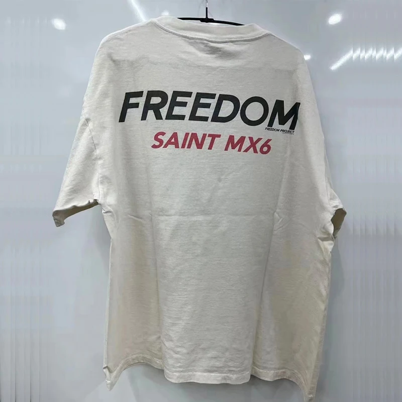 New SAINT T Shirts Men Woman High Quality Casual Loose O-Neck Versatile Summer Vintage Tops Tee