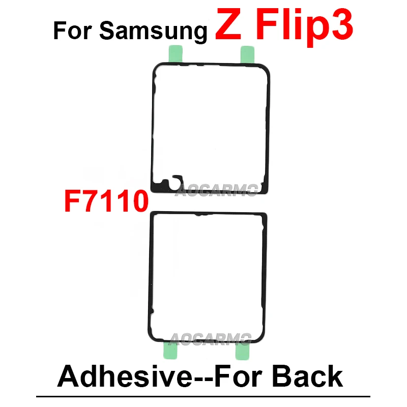 Back Cover And LCD Screen Adhesive For Samsung Galaxy Z Flip3 F7110 Rear Door Sticker Tape Glue