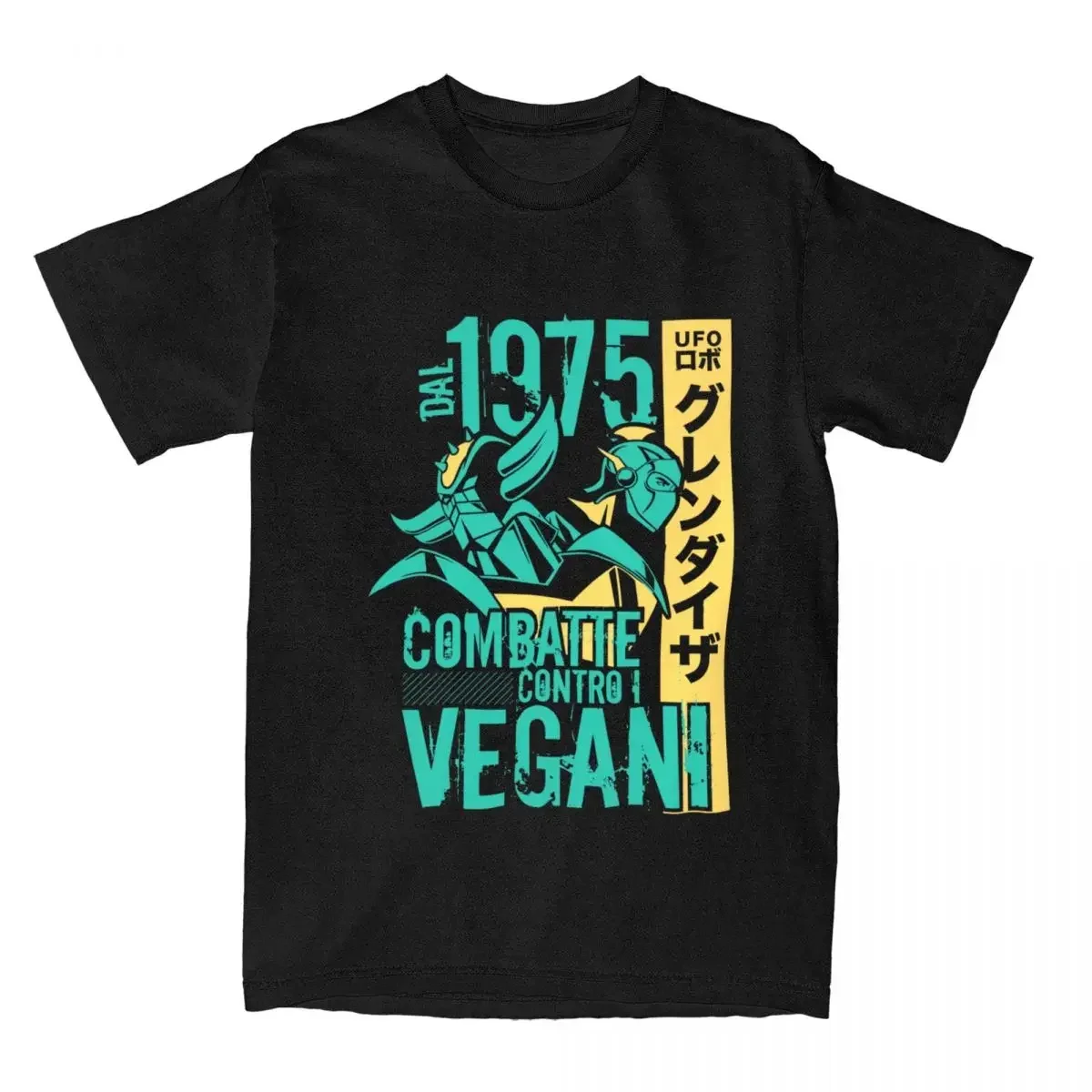 

Футболка с роботом НЛО 1975 года для мужчин и женщин, с круглым вырезом из чистого хлопка, футболка с роботами Goldorak, одежда для вечеринок