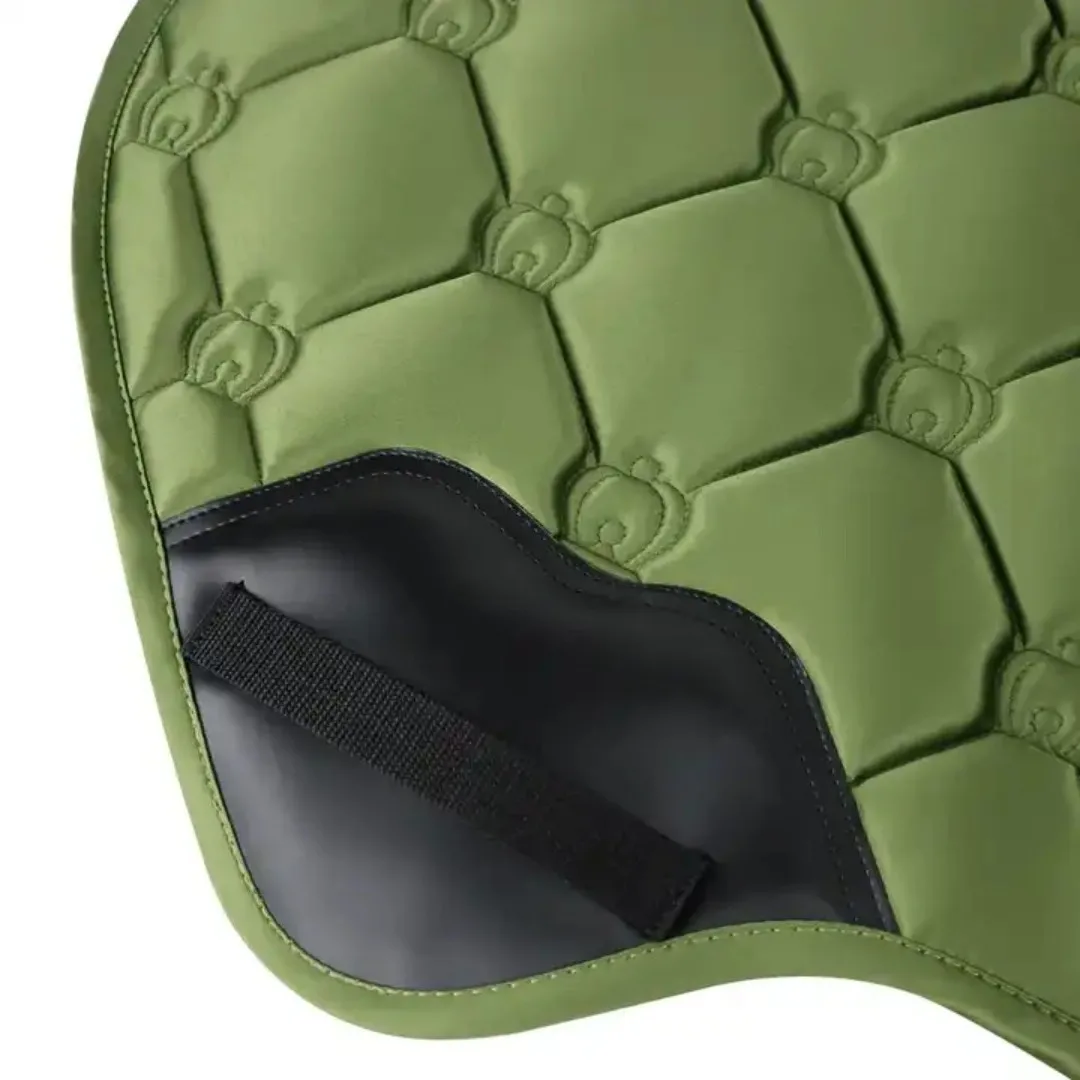 Premium Crown Pattern Green Waterproof Breathable Saddle Mat Professional Equestrian Supplies