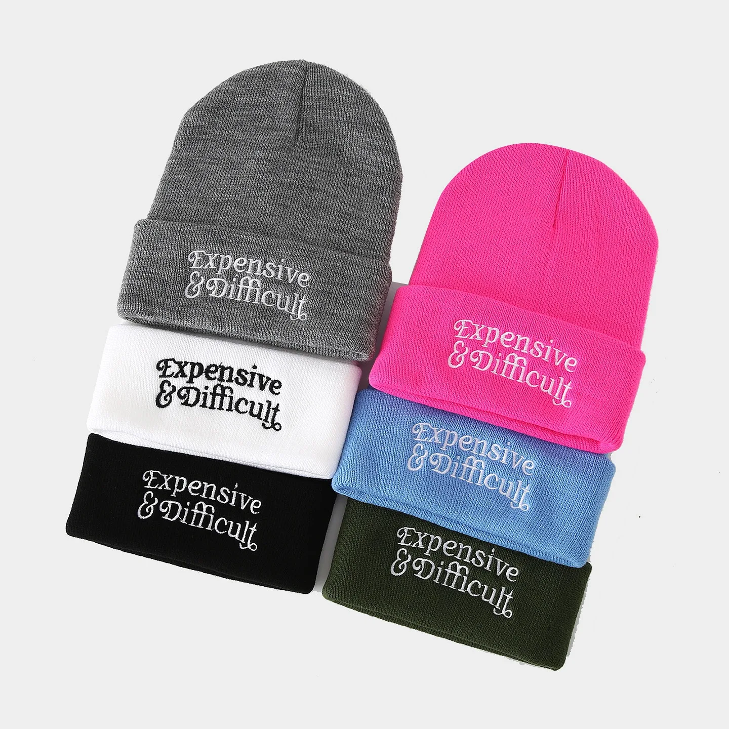 Street Hip Hop Ear Protector Knitted Hat Letters Embroidered Windproof Beanies Cap Couple Versatile Sports Woolen Hat