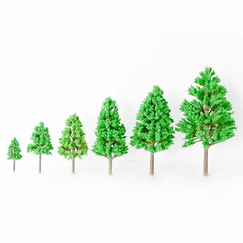 5/10PCS 3CM-14CM Mini Tree Sand Plate Road Park Railway Sence Play Model