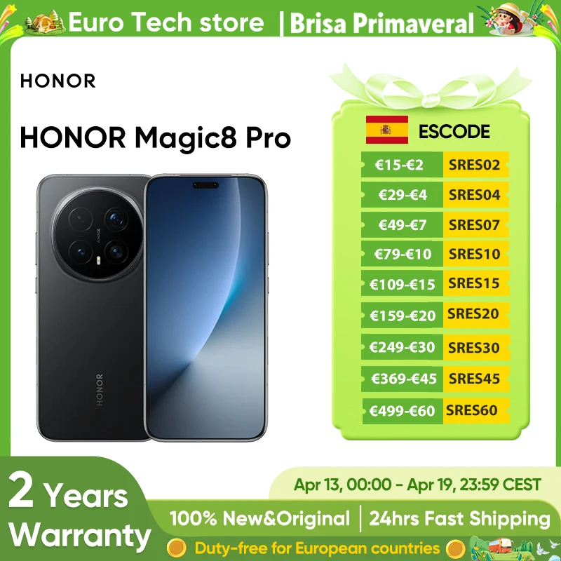 HONOR Magic 8 Pro 5G Smartphone Versión EU Snapdragon 8 Elite Gen 5 200MP AIMAGE 6270mAh 100W 6.71'' OLED NFC eSIM Honor