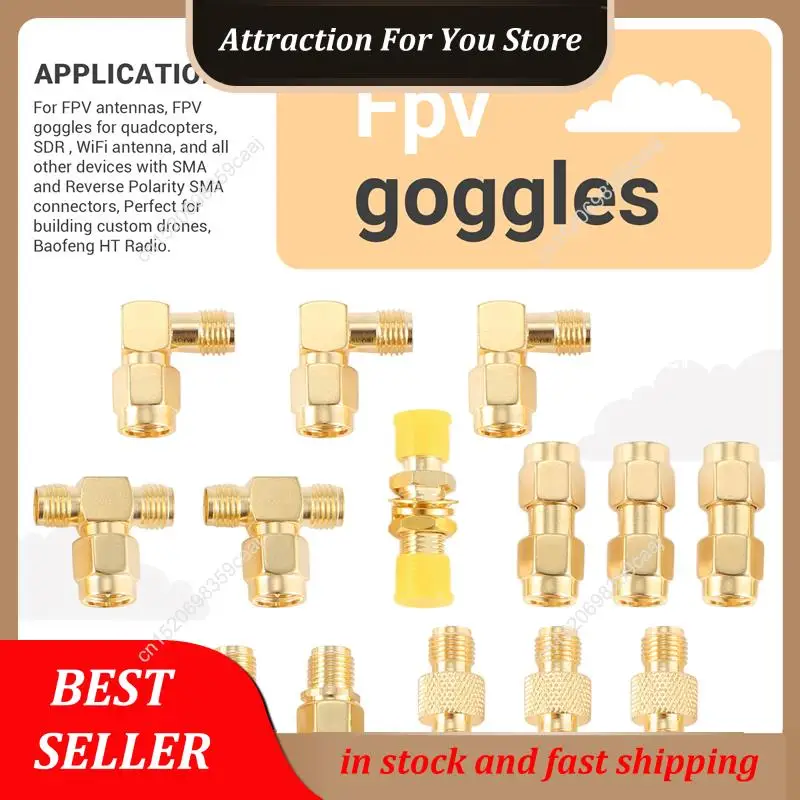 حار بيع 15 نوع RF هوائي طقم محوّل SMA موصل SMA ذكر أنثى محول ل واي فاي هوائي تمديد كابل نظارات Ante #6