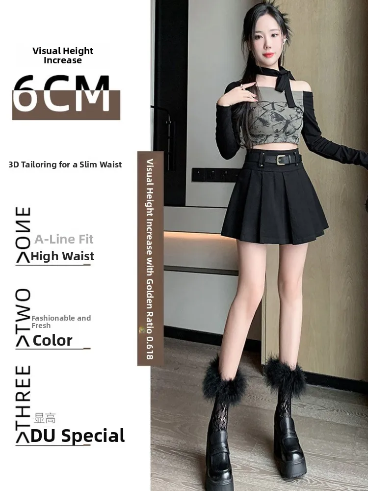 Taille haute a-ligne jupe plissée femmes automne hiver Faion f corps jupe ort jupe moulante jupe coréenne Sle