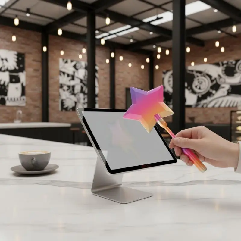 3D Printed Star Magic Wand Tap To Pay Credit Card Holder Portable Lightweight Star Wand Style Card Stand Credit Card Holder