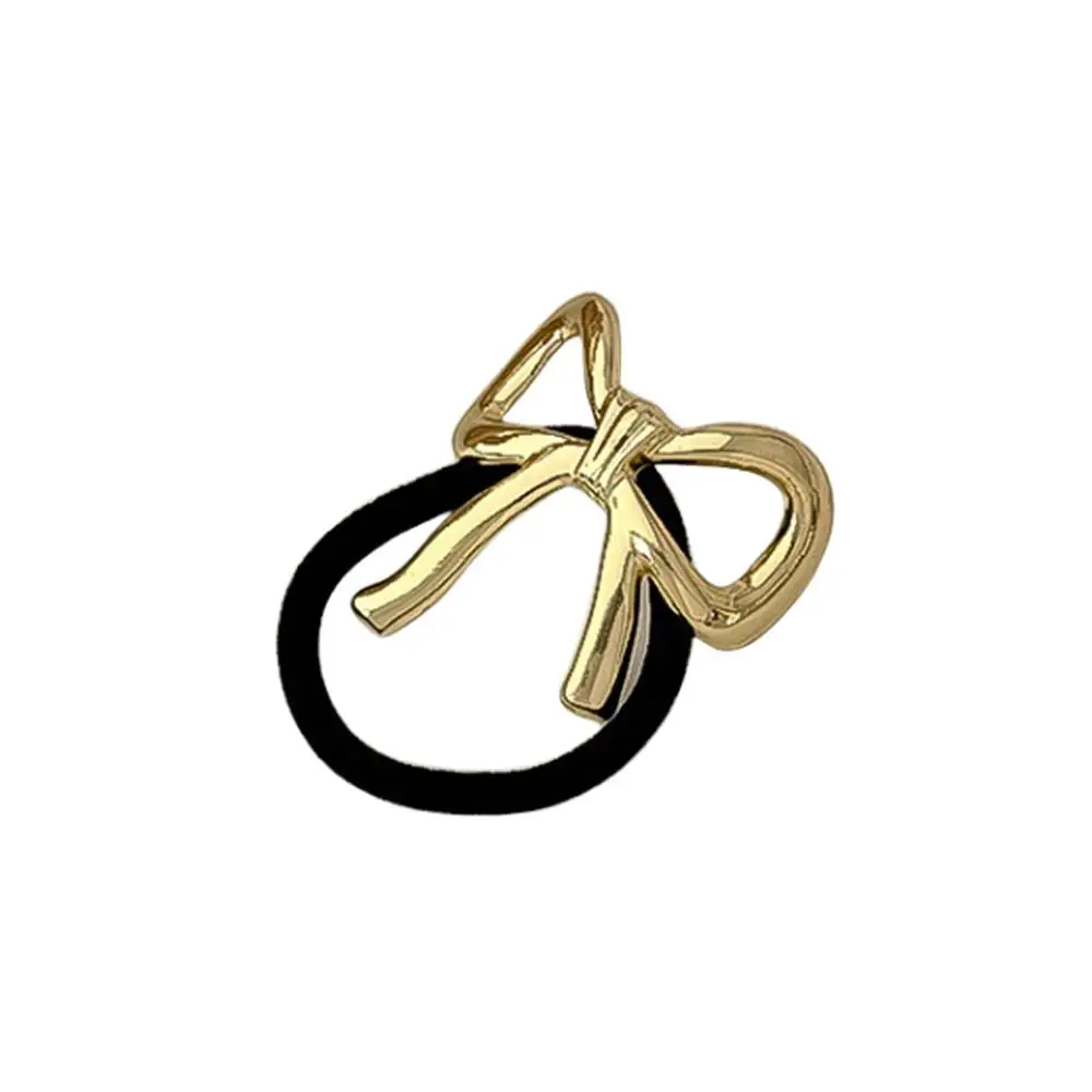 

Classic Elastic Hair Rings Ponytail Holder Hair Cuff Rope Irregular Geometric Hair Ties Simple Punk Gold Metal Circle Hairband