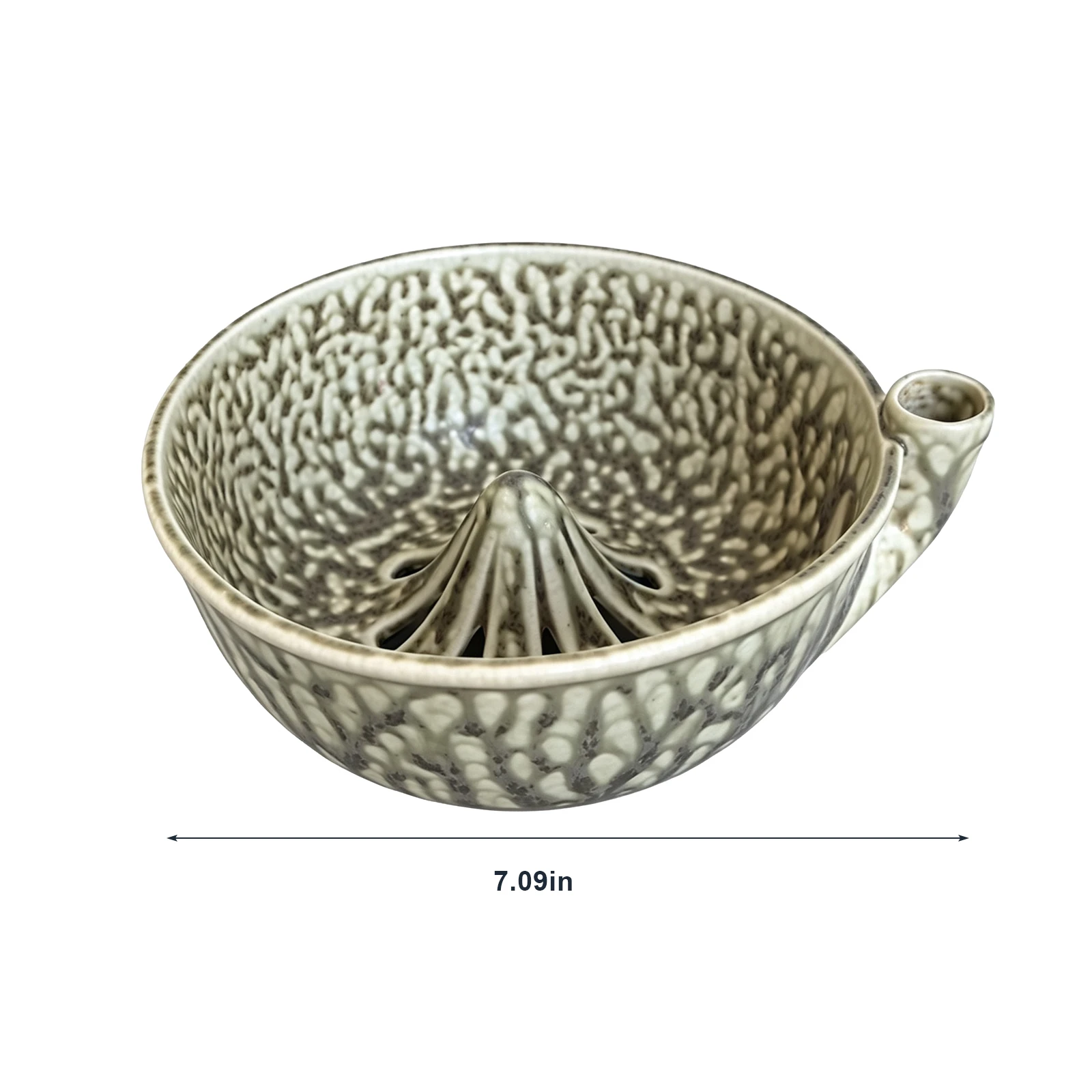 Ceramic Berry Rinse Bowl with Drainage Fruit Washer Spinner 360 Degree Rotating for Home Kitchen Cleaning Berries Vegetables