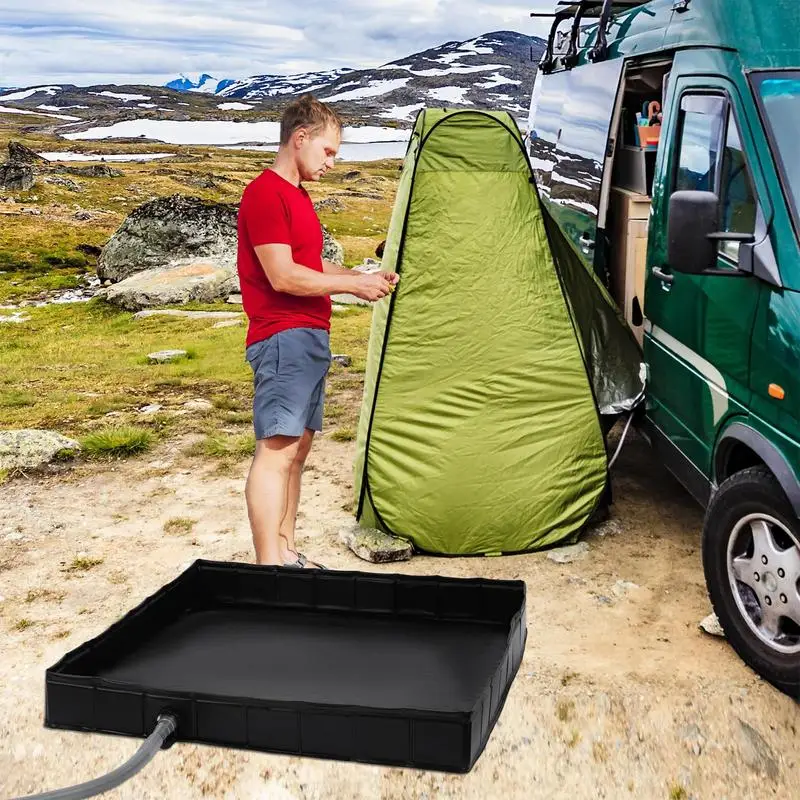 Camping Shower Tent Floor Base Keep Feet Clean Base Portable Shower Pan Foldable Shower Base Portable Foldable Camping