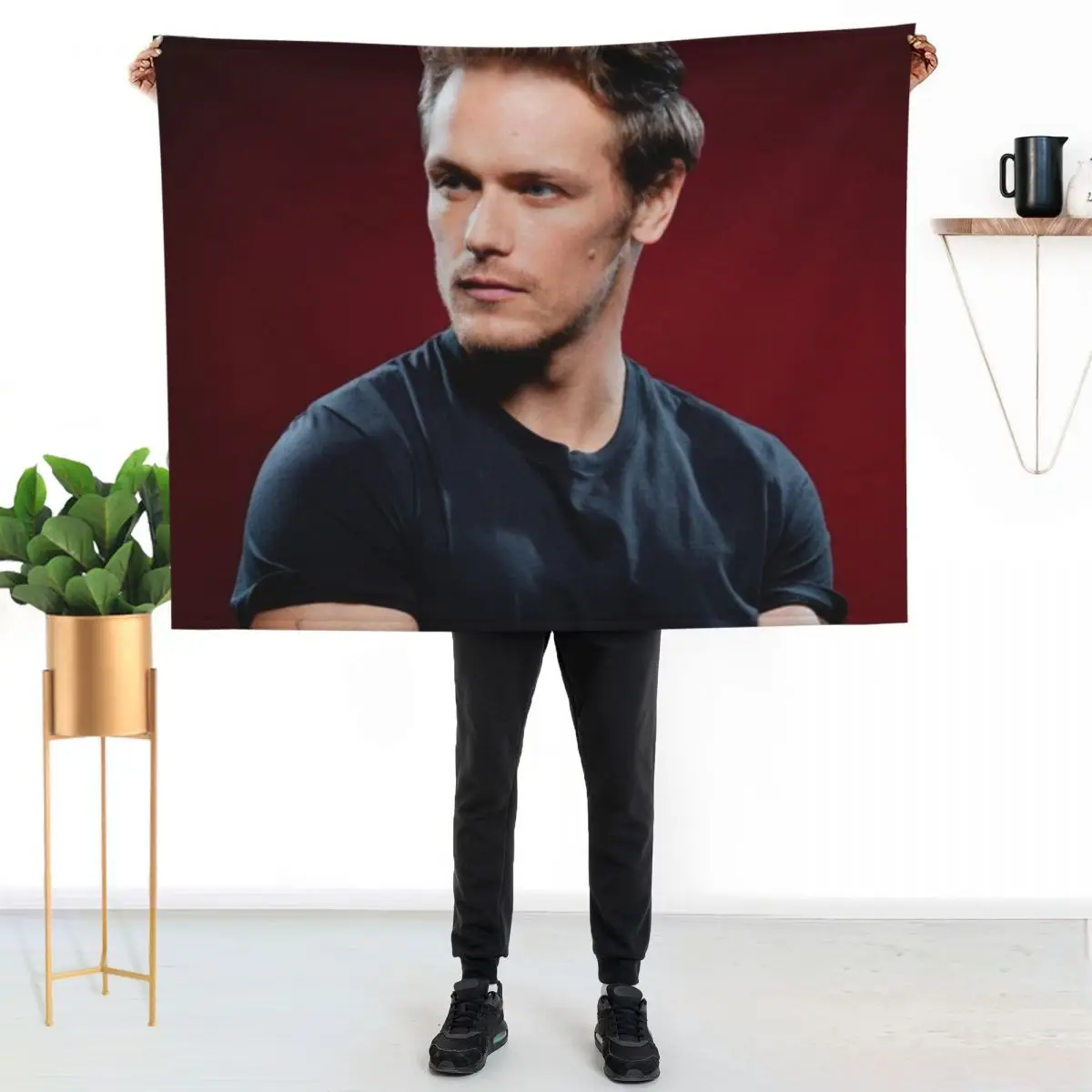 sam heughan Throw Blanket Personalized Gift wednesday decorative manga Shaggy Heavy Blankets
