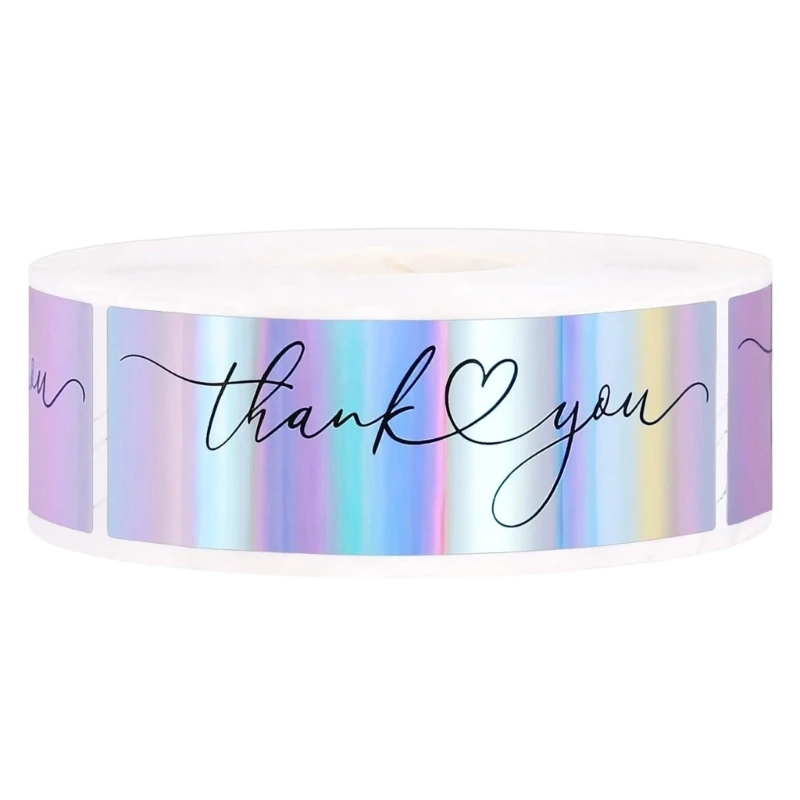 Adhesive Thank You Sticker Label for Gift Wrapping Seals, Packages Envelopes D2RC