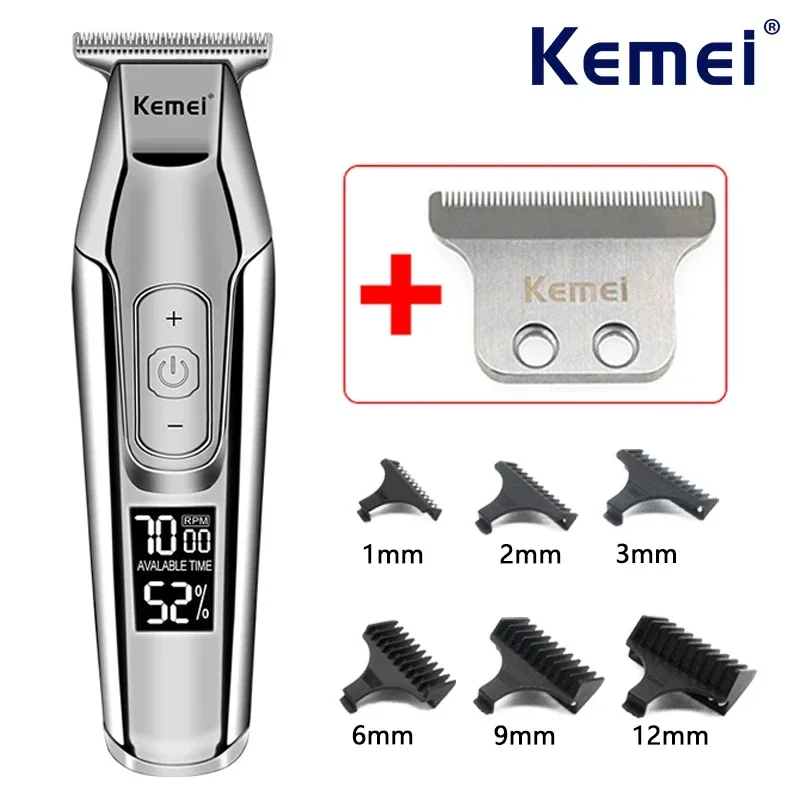 Kemei Hair Clipper KM-5027 Or Blade Trimmer for Men Adjustable Speed LED Digital Hair Clipper Carving Clippers Electric Razor