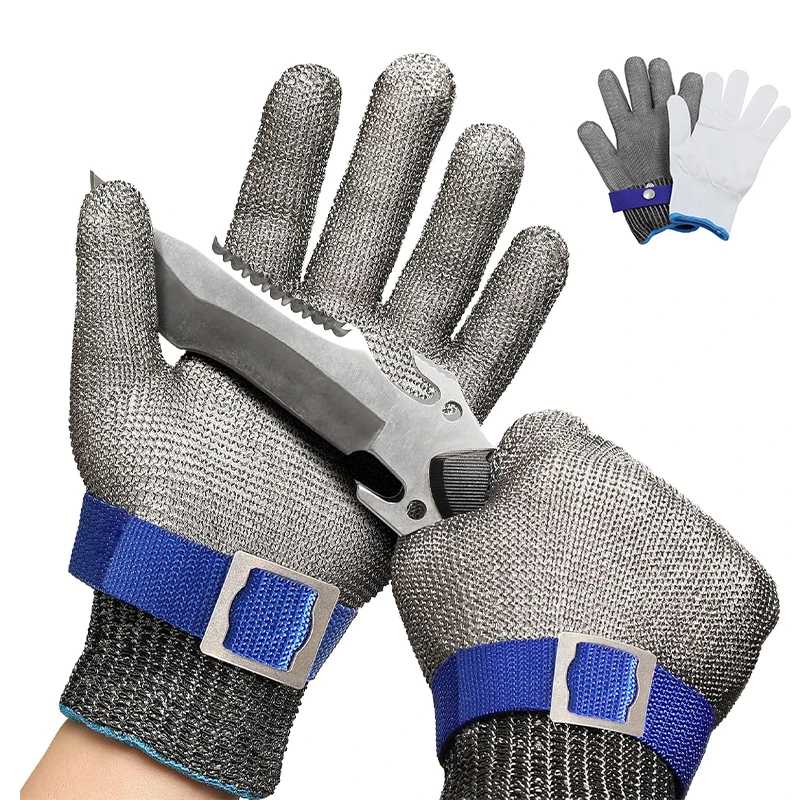 1pc Cut Resistant Stainless Steel Metal Mesh Gloves For Meat Cutting, Food Processing Knife Sharpening, Oyster Shucking Kitchen