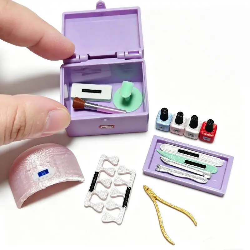 Mini Dollhouse Manicure Tool Set Accessories Perfect For Pretend Play Doll House