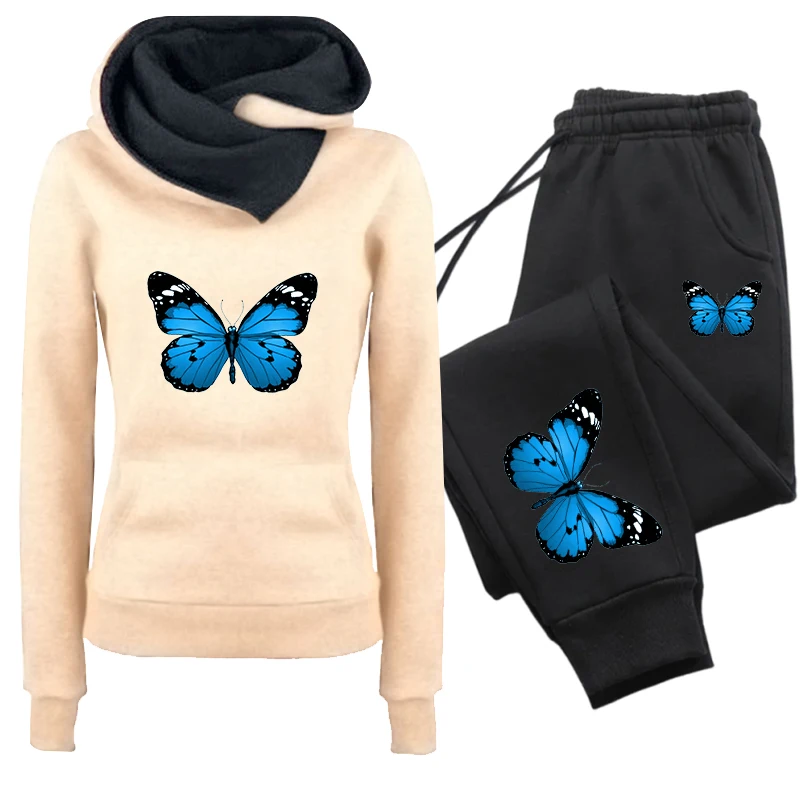 Damen-Trainingsanzug mit Aufdruck, lässiger Kapuzenpullover, Sweatshirts, Outdoor-Qualitäts-Sportbekleidung, Jogging-Kleidung, Herbst-Winter-Mode, Sportbekleidung – Detail 6