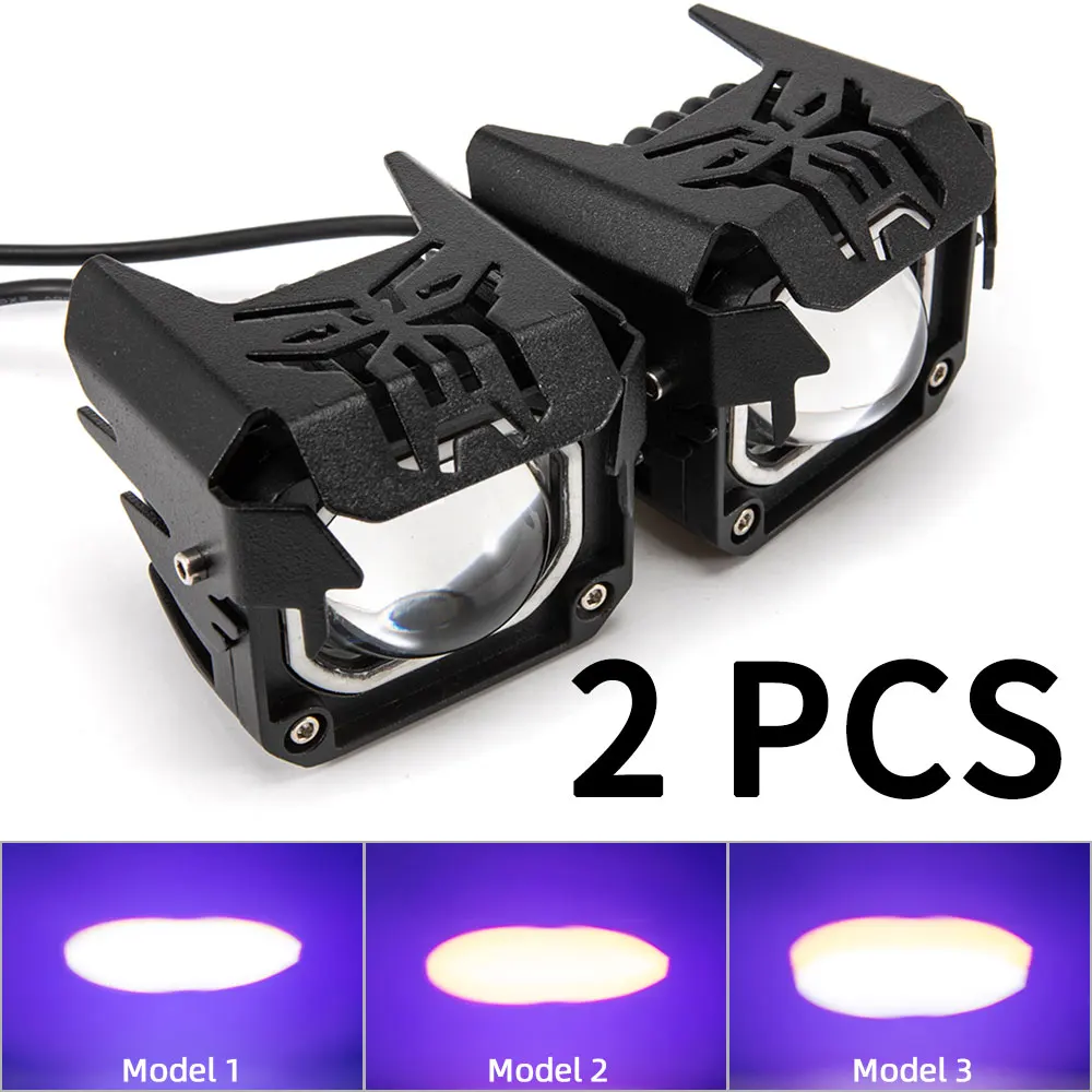 Mini Driving Light Motorcycle Spotlight Auxiliary LED Fog Lights Backlight High Low Beam Flashing Lens LED Headlight Drive Lamps