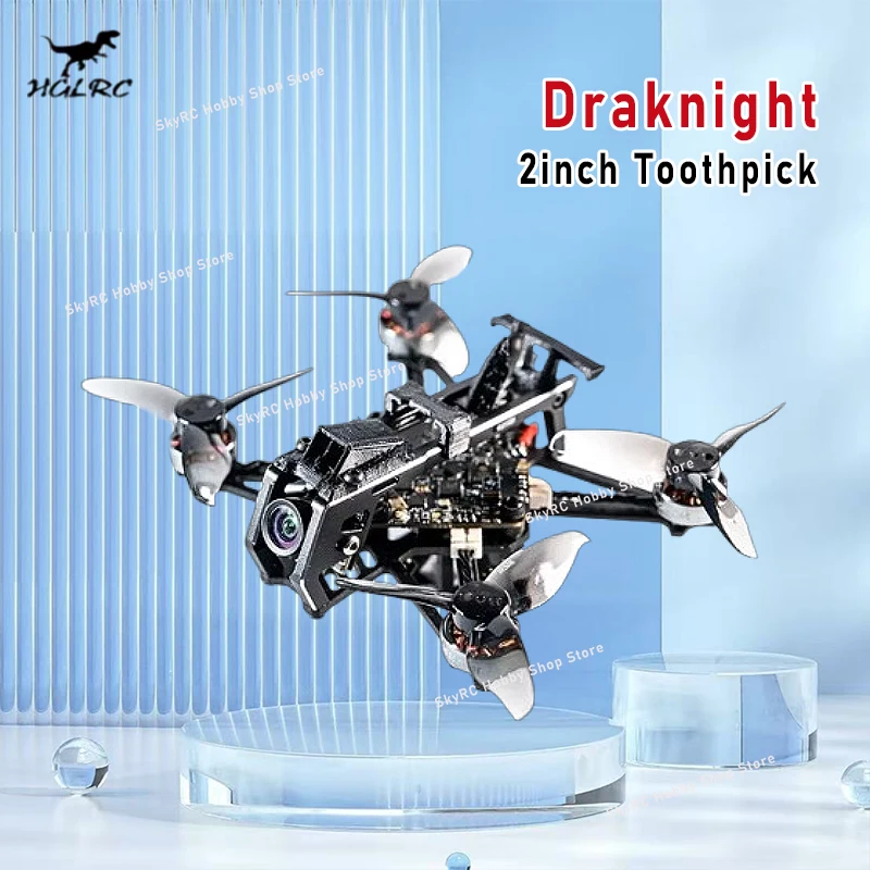 HGLRC Draknight 2-дюймовый 91,8-мм FPV-дрон Toothpick, SPECTER12 AIO 2-4S, видеопередатчик 400 мВт, мотор 1003 10000KV, полный комплект FPV-оборудования