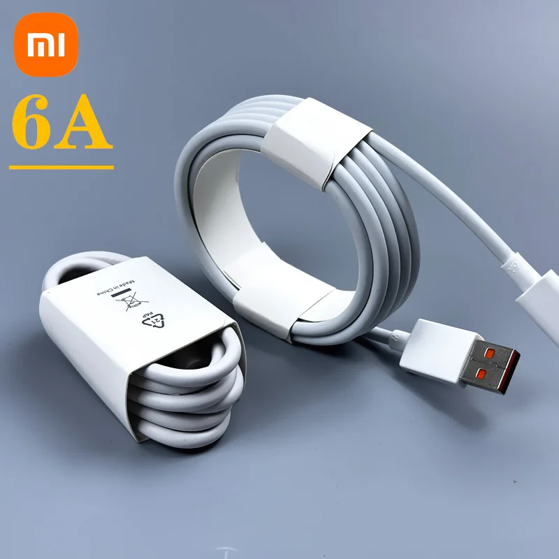 120W Charger Xiaomi Original Fast Turbo charge 6A Type C cable data line For Xiaomi 12 pro 10 Redmi K30 Pro/10X Pro poco X4 M4