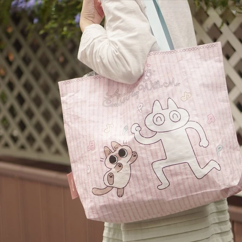 Azuki Einkaufstasche Neuer Kreativer Stil Niedliche Cartoon-Optik Modisch und einzigartig Einfache Große Kapazität und Tragbare Handtasche für Ausflüge – Detail 3