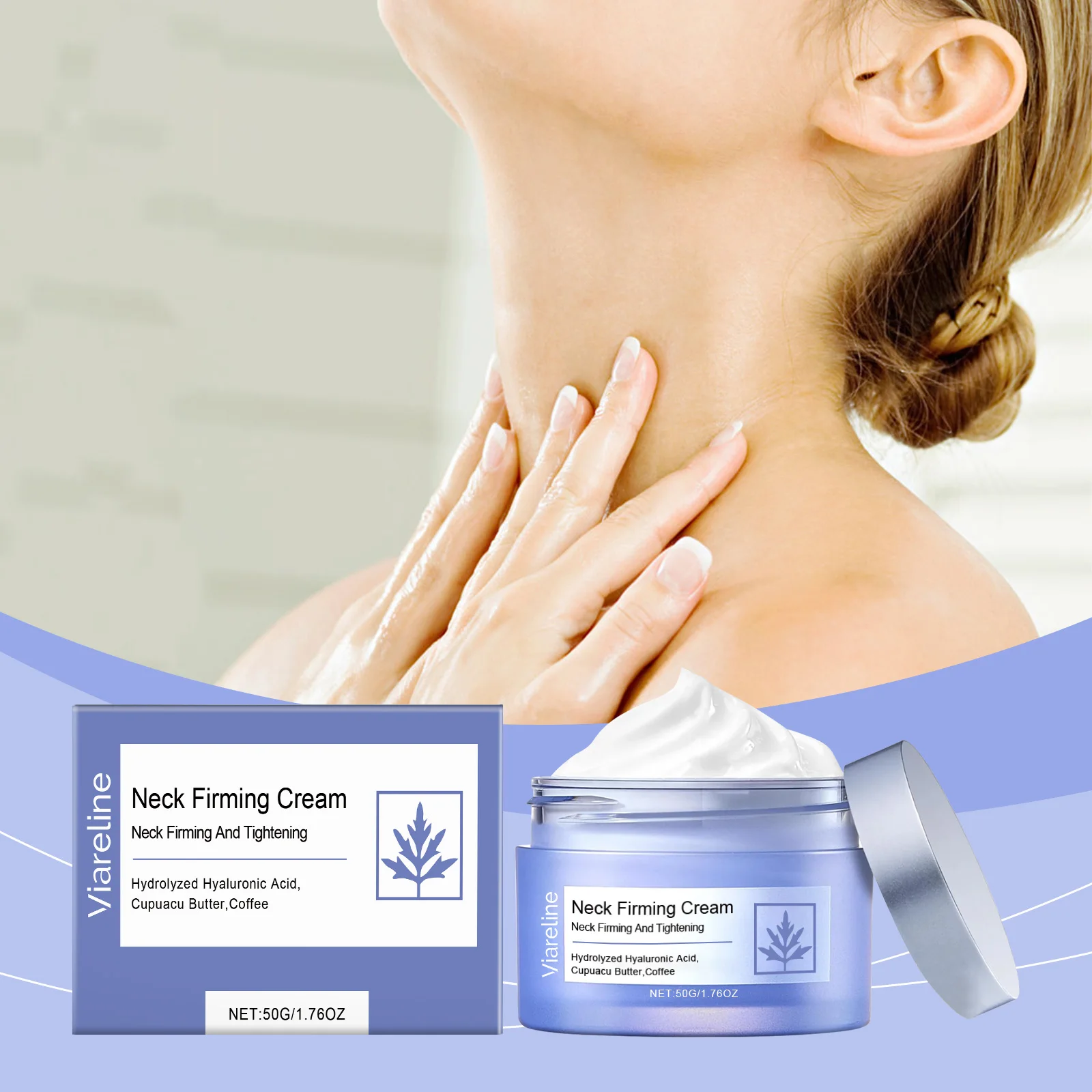 

Neck Care Cream for Skin Improvement - Deep Moisturizing, Aids Plumping & Brightening, Supports Fine Smooth Texture