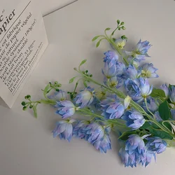 83CM Artificial Wind Chime Flower Blue Silk Flower Home Decoration Phoenix Tail Orchid Wedding Decoration