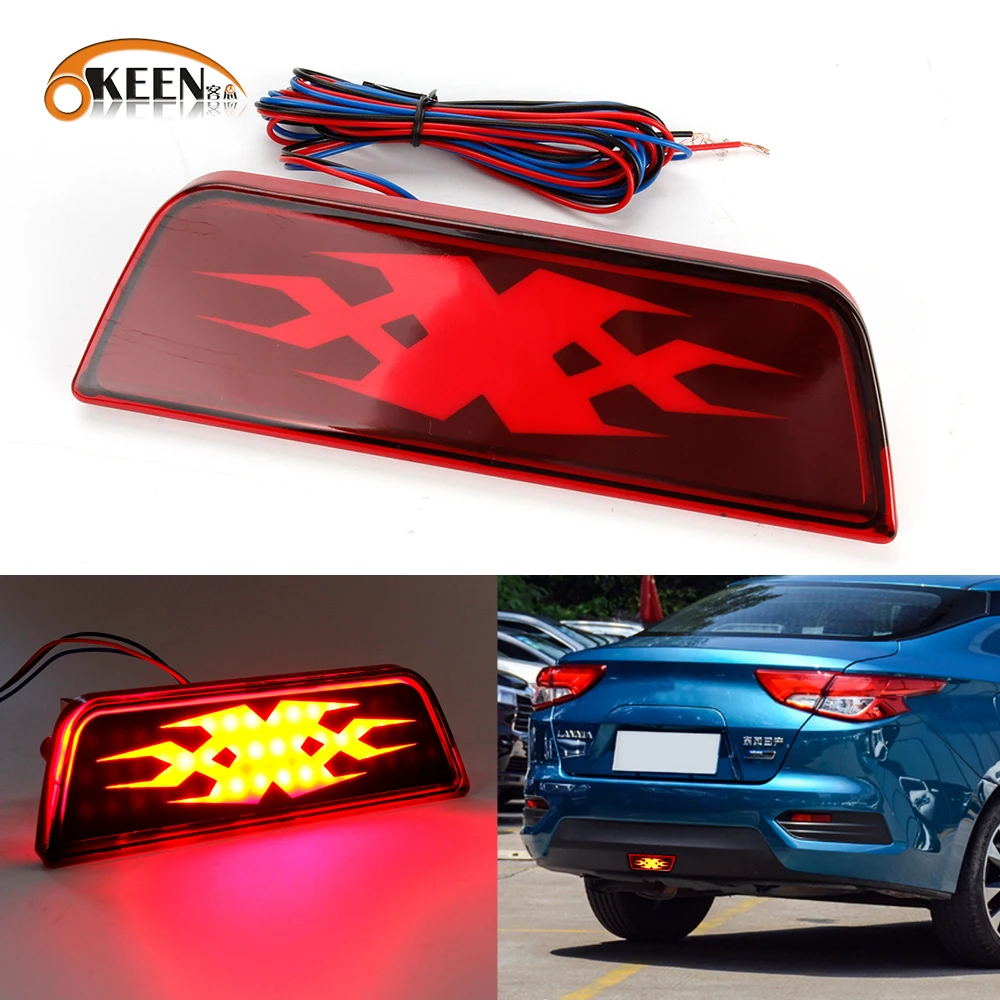 OKEEN 1p LED Pilot Light For Nissan Serie 2015-2022 Car Brake Warning Light Stop Signal Strobe Light Daylight Rear Tail Lamp 12V