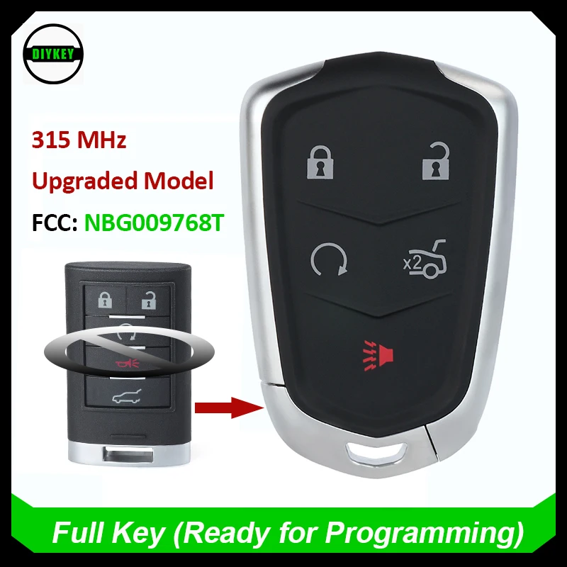 DIYKEY NBG009768T Модернизированный интеллектуальный дистанционный ключ Fob315 МГц для Cadillac SRX ATS XTS ELR 2010-2015 Артикул: 22865375