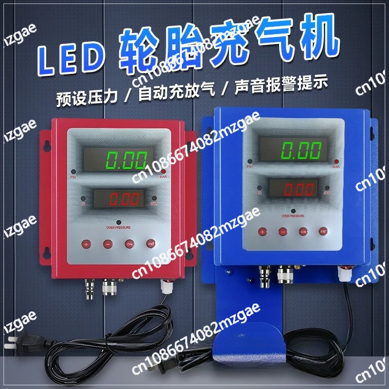 Automatic tire inflator preset pressure automatic charging and deflating car tire inflator air pump