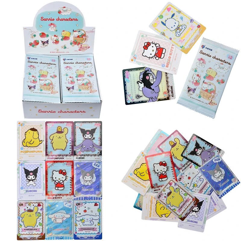 3Style New In Original Box Card Children Gift Sanrio Cute Anime Genuine Authorization Party Plan Characters Kuromi Kitty Melody