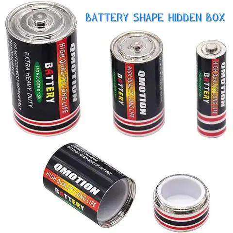 Sight Secret Hidden Storage Compartment Empty Dry Cell ⁣⁣⁣⁣Battery Travel Diversion Stash Safe Container Hide Cash Ring Necklace