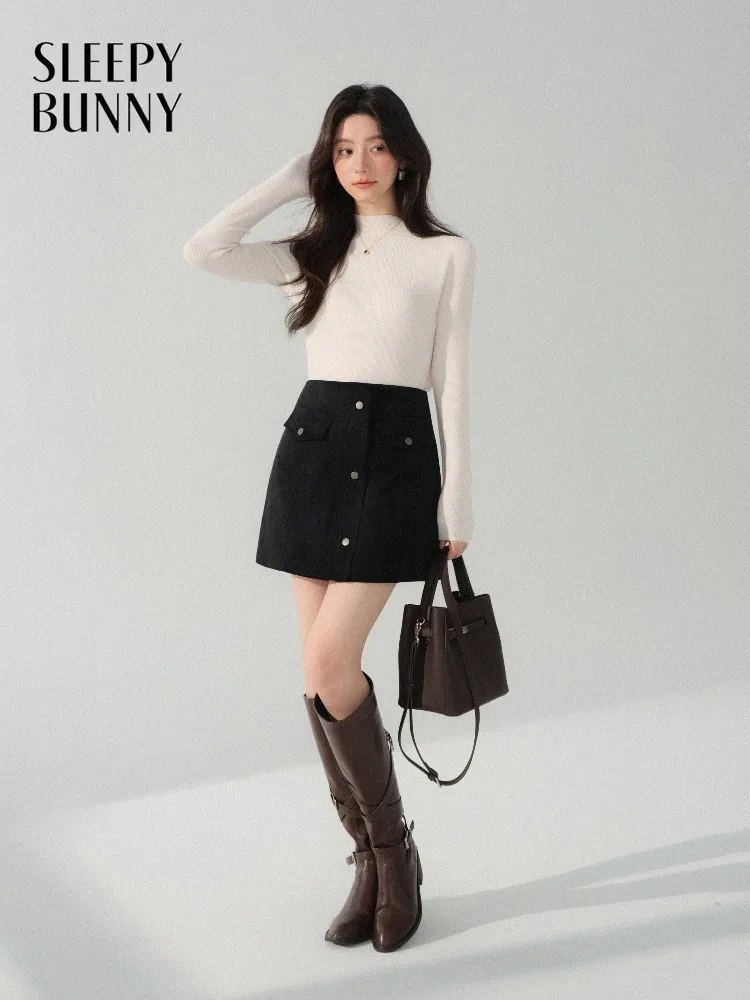 Women A Line Cargo Mini Skirt Lady Spring Slim Fit High Waist Short Skirt Casual Minimalist Office Fashion Bottoms Daily Wear