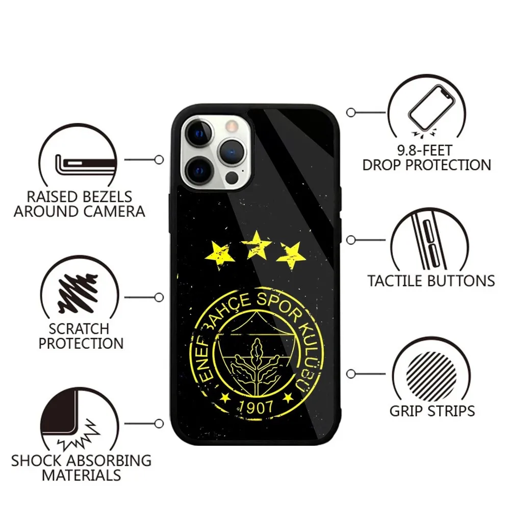 T-Turkey Fenerbahce-E Phone Case For iPhone 15,14,13,12,11,Plus,Pro,Max Mini Magsafe Magnetic Wireless Charging