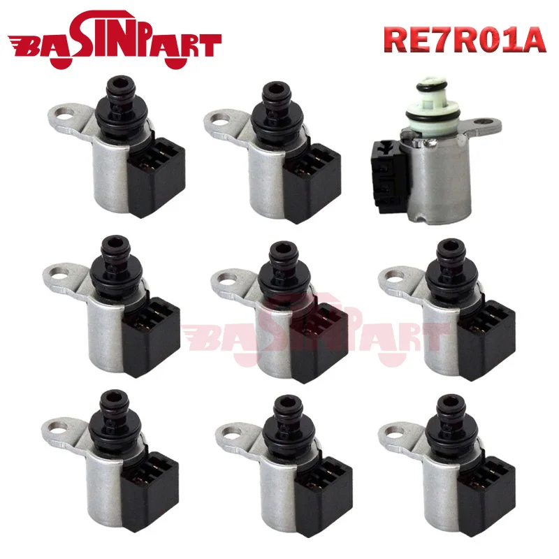 Para Nissan 9pc NOVO solenóide de transmissão RE7R01A JR710E JR711 CVT para Nissan Pathfinder/Titan/Infiniti EX37/FX50/G37/370Z