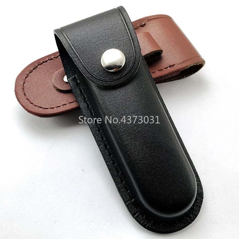 1piece Cow Leather Folding Knife Sheath Scabbard Cowhide Storage Bag Case Holder for Swiss Army Knife Pliers Tools