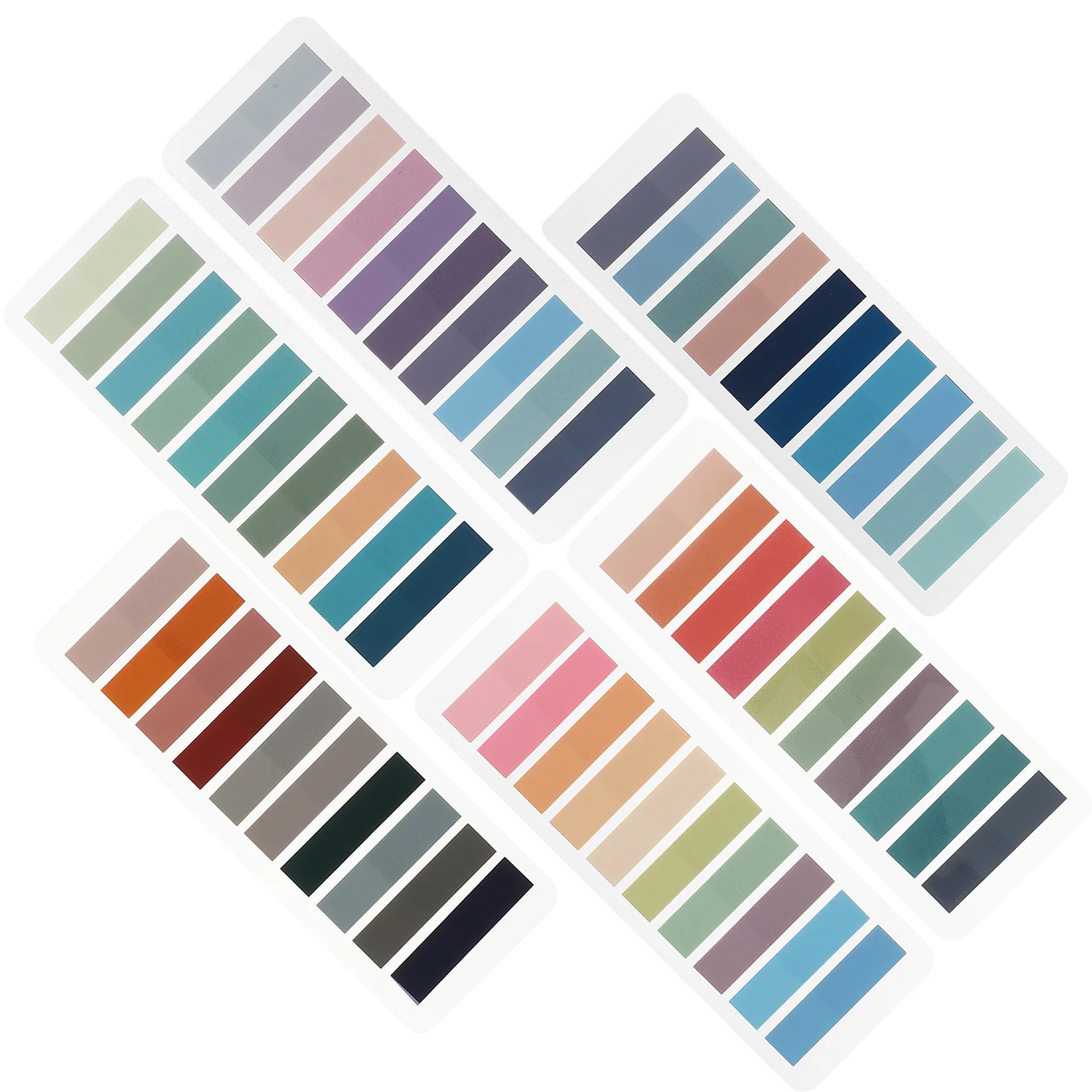 1200 Pcs Morandi Color 60 Index Stickers Self-adhesive Portable Handwritten Label Sticky Notes Book Reading Markers