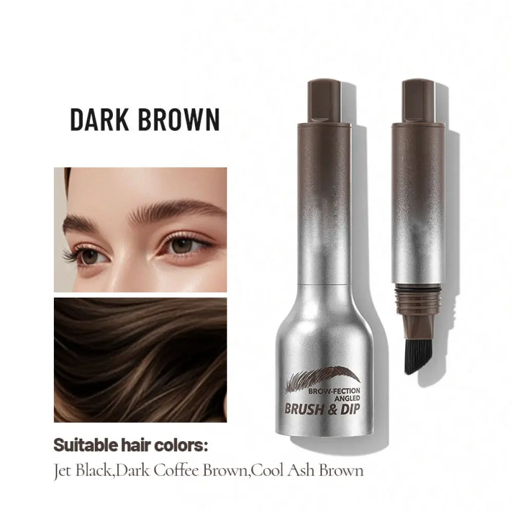 Automatic Press Hairline Powder Big Brush Waterproof Eyebrow Gel Natural Wild Eyebrow Shaping Tint Makeup Toolset