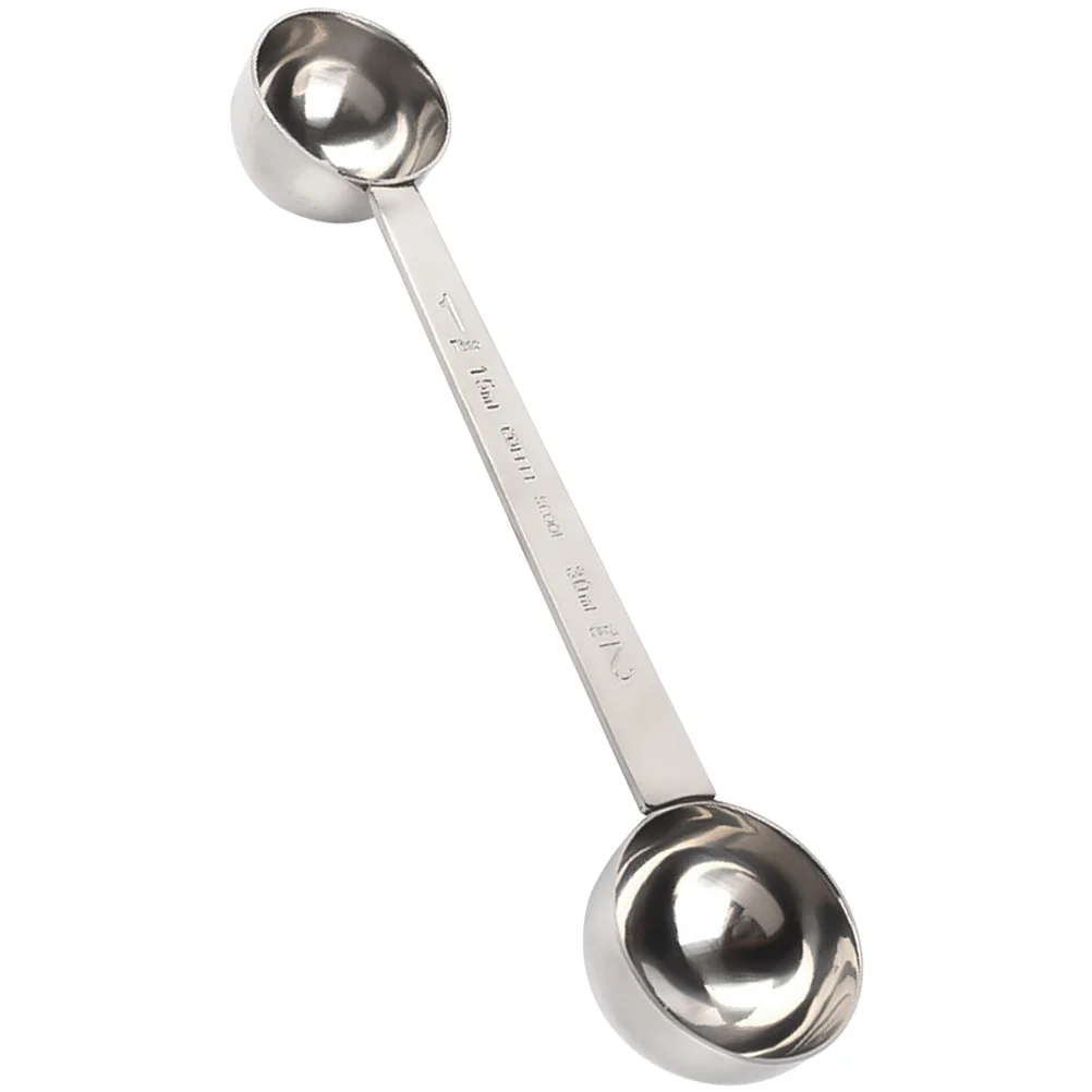 

Dual Sided Measuring Spoon Stainless Steel Kitchen for Coffee Accurate Portion Control Easy Storage Measuring